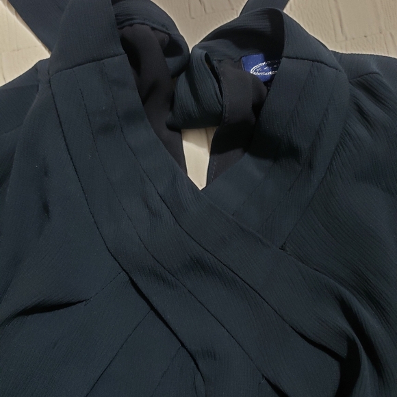 Scoop Midi Twist Neck Dress Blue Navy Size Medium - Picture 8 of 11